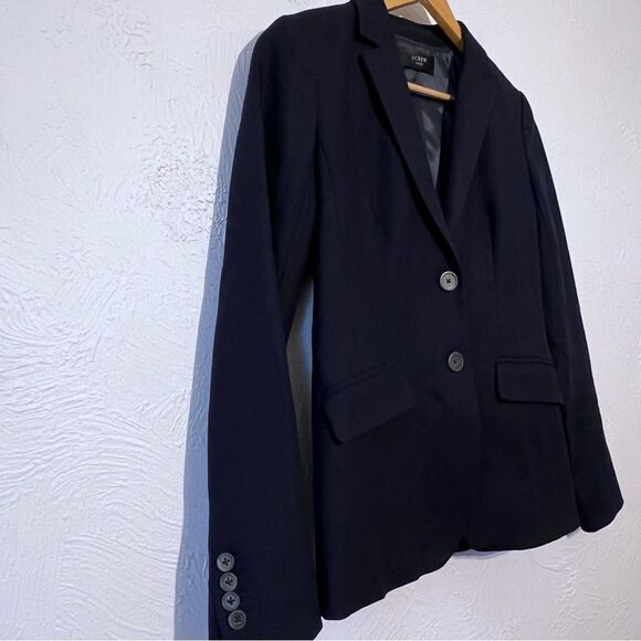 J. Crew 1035 Navy Superfine Cotton Blazer Jacket - Picture 4 of 7